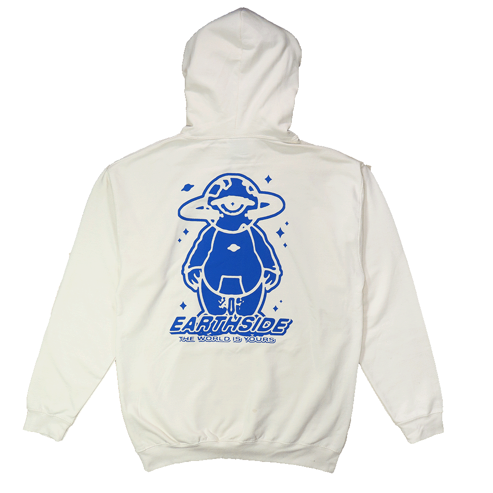 Earthside Mascot Hoodie Off - White/Blue - Earthside