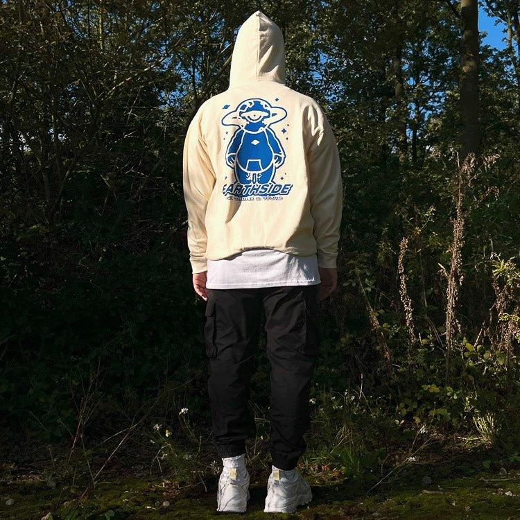 Earthside Mascot Hoodie Off - White/Blue - Earthside