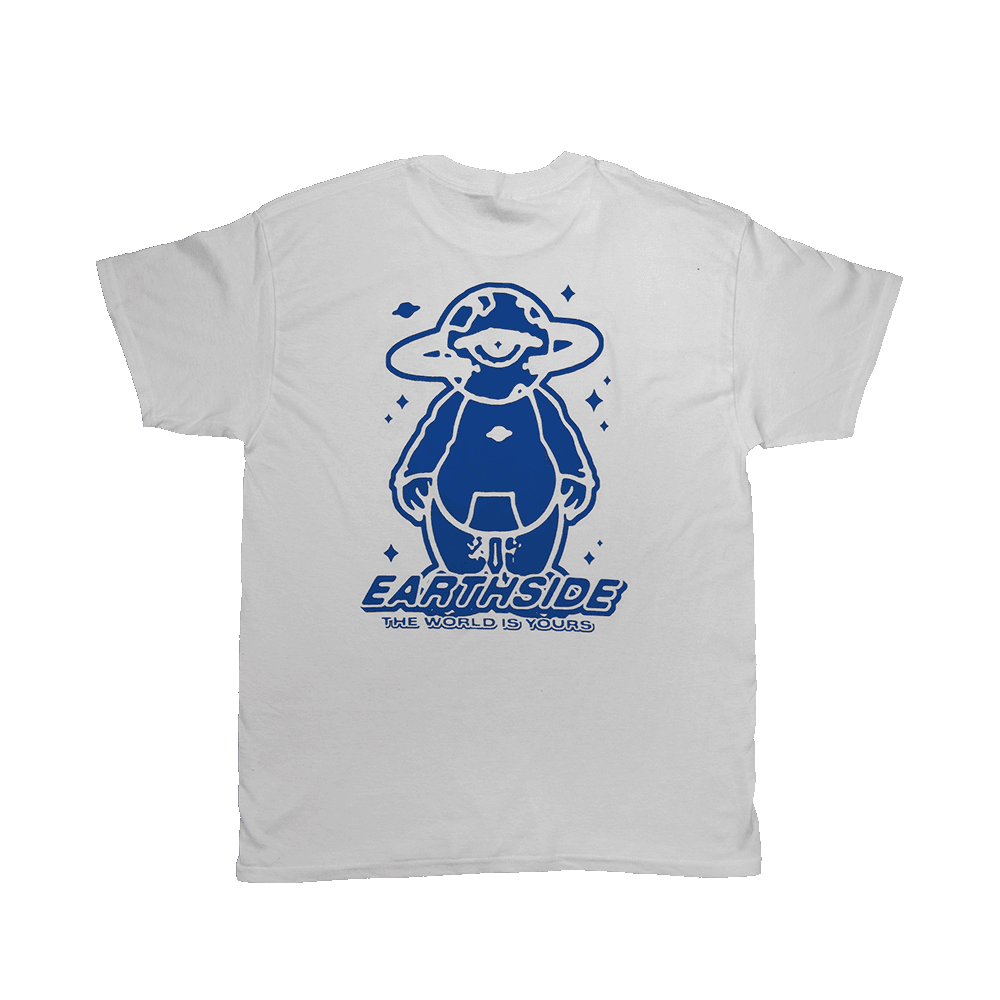 Earthside Mascot T - shirt White/Blue - Earthside