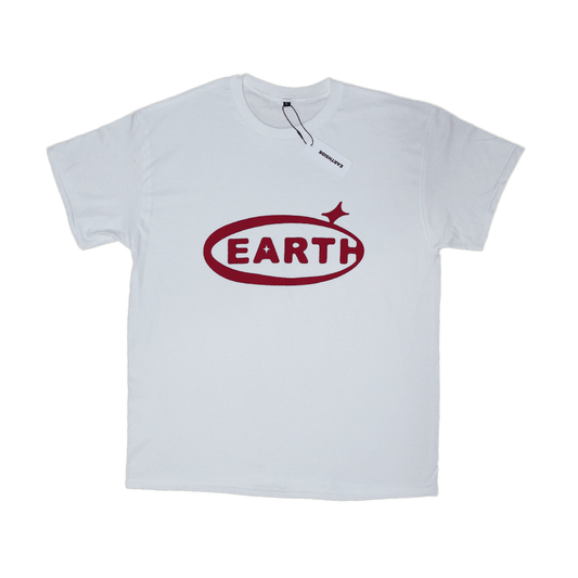 Oval T - shirt - White/Red - Earthside