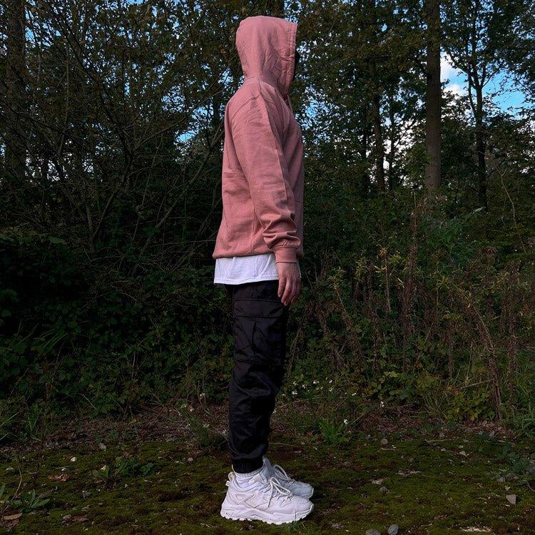 Star Logo Hoodie Dusty Pink/Red - Earthside