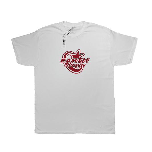 Star Logo T-shirt Off-White/Red - Earthside